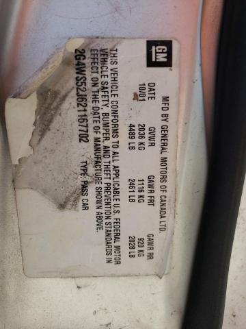 55077004 :رقم المزاد ، 2G4WS52J621167702 vin ، 2002 Buick Century مزاد بيع