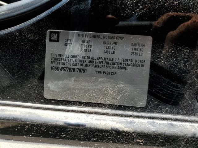 2007 Cadillac Sts მანქანა იყიდება აუქციონზე, vin: 1G6DW677070170751, აუქციონის ნომერი: 55232524