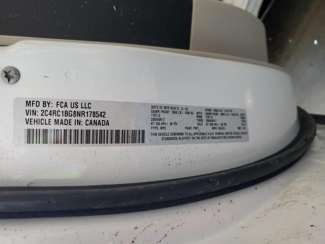 Продажа на аукционе авто 2022 Chrysler Pacifica, vin: 2C4RC1BG8NR178542, номер лота: 54863164