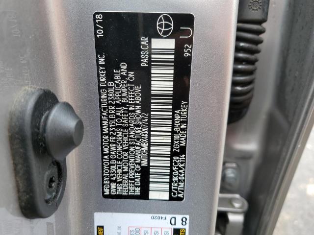 Aukcja sprzedaży 2019 Toyota C-hr Xle, vin: NMTKHMBX4KR077472, numer aukcji: 53502044