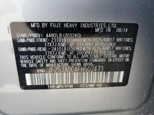 Продажа на аукционе авто 2015 Subaru Forester 2.5i Premium, vin: JF2SJADC4FH502473, номер лота: 55137804