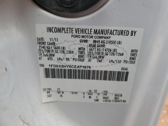 54559734 :رقم المزاد ، 1FD0X5HY6CEA71676 vin ، 2012 Ford F550 Super Duty مزاد بيع