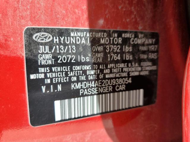 56926214 :رقم المزاد ، KMHDH4AE2DU938054 vin ، 2013 Hyundai Elantra Gls مزاد بيع
