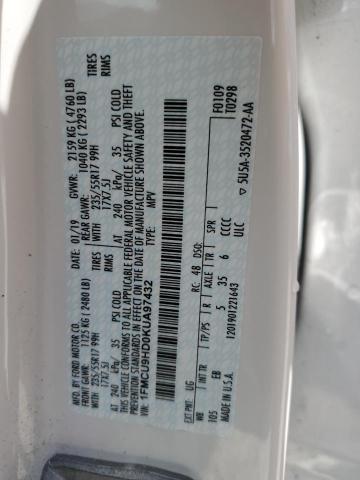 Продажа на аукционе авто 2019 Ford Escape Sel, vin: 1FMCU9HD0KUA97432, номер лота: 53410414