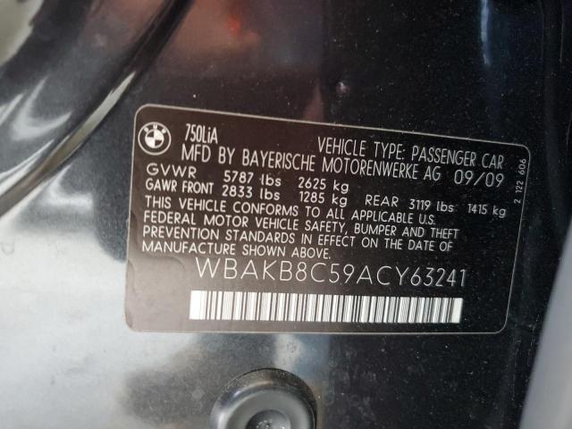 Продажа на аукционе авто 2010 Bmw 750 Li, vin: WBAKB8C59ACY63241, номер лота: 56162884