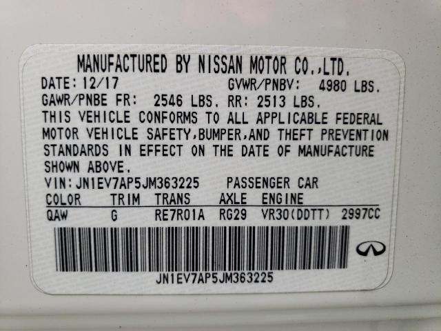 Продаж на аукціоні авто 2018 Infiniti Q50 Luxe, vin: JN1EV7AP5JM363225, номер лоту: 54598134
