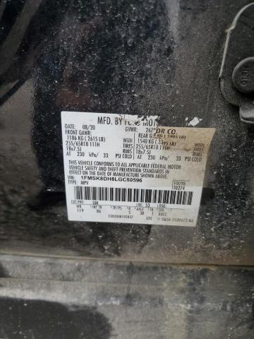 55903874 :رقم المزاد ، 1FMSK8DH8LGC80596 vin ، 2020 Ford Explorer Xlt مزاد بيع