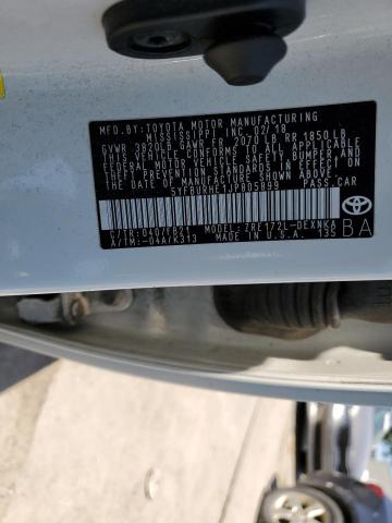 57061754 :رقم المزاد ، 5YFBURHE1JP805899 vin ، 2018 Toyota Corolla L مزاد بيع