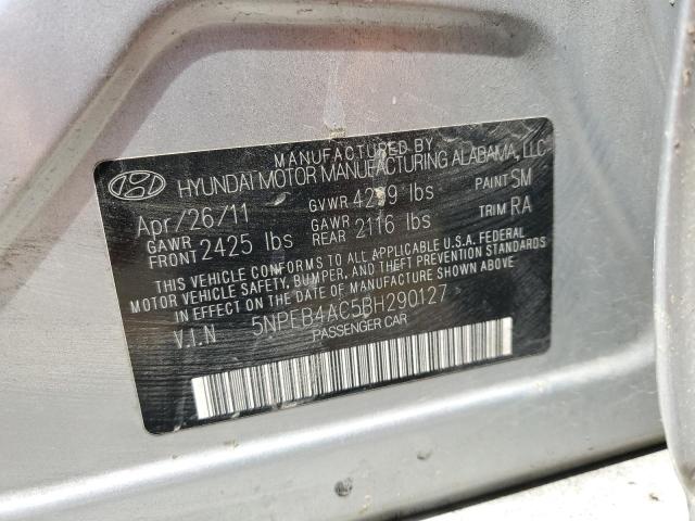 Aukcja sprzedaży 2011 Hyundai Sonata Gls, vin: 5NPEB4AC5BH290127, numer aukcji: 57132324