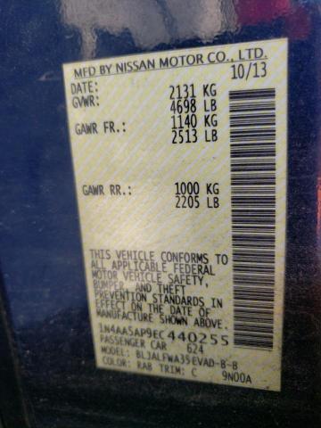 Aukcja sprzedaży 2014 Nissan Maxima S, vin: 1N4AA5AP9EC440255, numer aukcji: 56860204