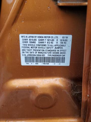 Продаж на аукціоні авто 2009 Honda Fit Sport, vin: JHMGE88419S061637, номер лоту: 56091694