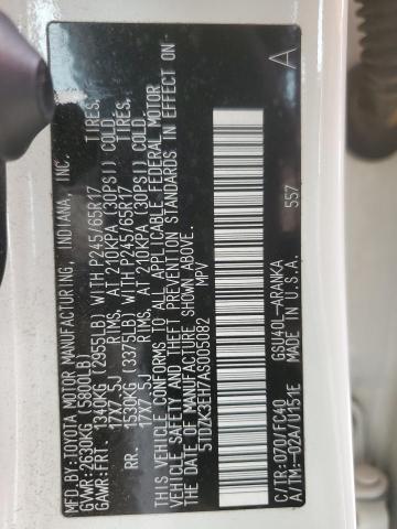 Продаж на аукціоні авто 2010 Toyota Highlander, vin: 5TDZK3EH7AS005082, номер лоту: 53166484