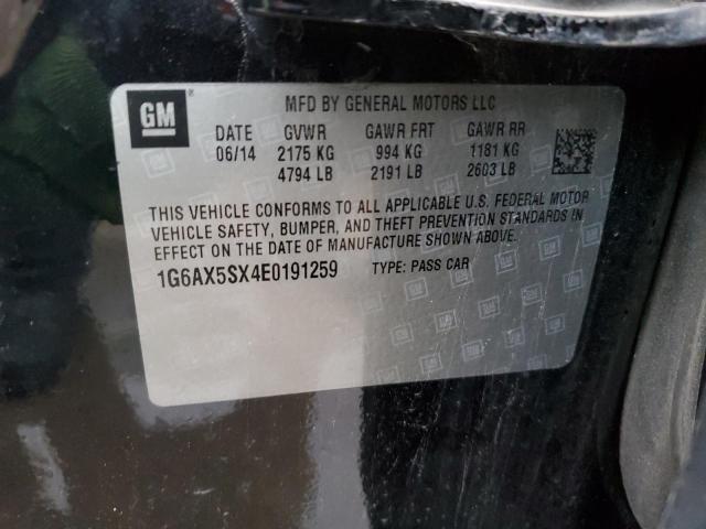 54592484 :رقم المزاد ، 1G6AX5SX4E0191259 vin ، 2014 Cadillac Cts Luxury Collection مزاد بيع