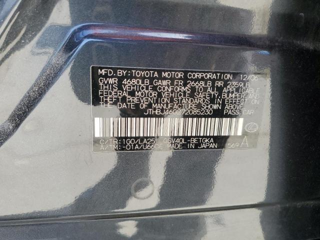 Aukcja sprzedaży 2007 Lexus Es 350, vin: JTHBJ46G272085230, numer aukcji: 52899464