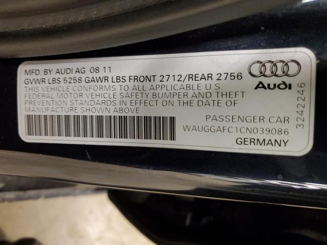 54447784 :رقم المزاد ، WAUGGAFC1CN039086 vin ، 2012 Audi A6 Premium Plus مزاد بيع