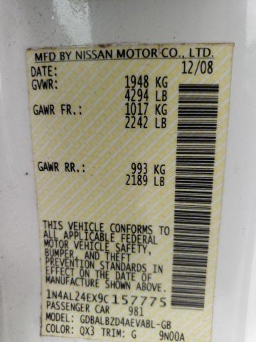 Продажа на аукционе авто 2009 Nissan Altima, vin: 1N4AL24EX9C157775, номер лота: 54548474