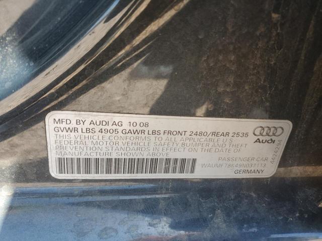 Продажа на аукционе авто 2009 Audi A4 Prestige, vin: WAUMF78K49N037113, номер лота: 53966284