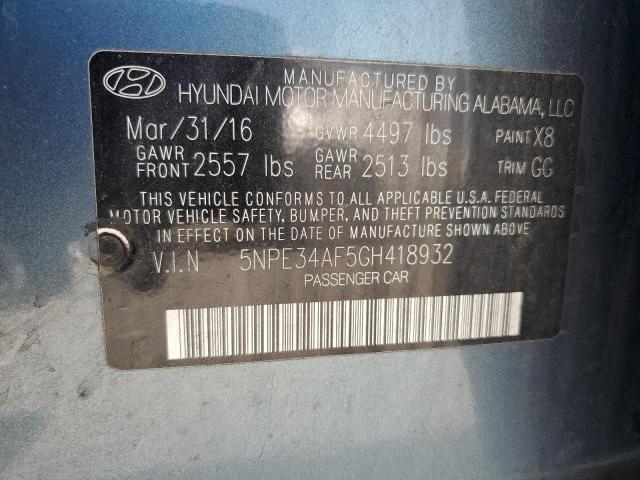 Aukcja sprzedaży 2016 Hyundai Sonata Sport, vin: 5NPE34AF5GH418932, numer aukcji: 56587254