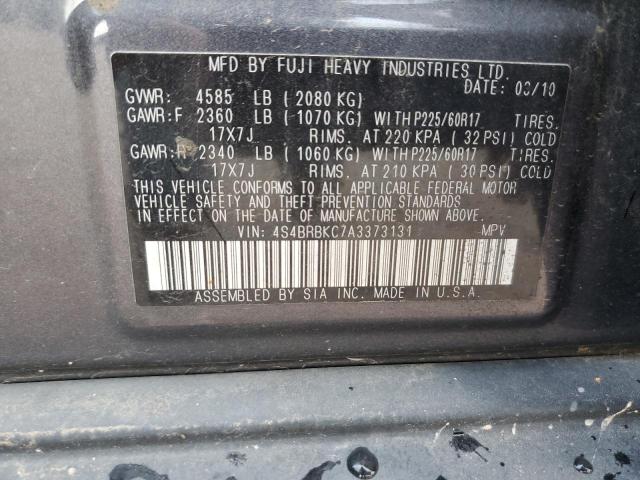 Aukcja sprzedaży 2010 Subaru Outback 2.5i Limited, vin: 4S4BRBKC7A3373131, numer aukcji: 54635494