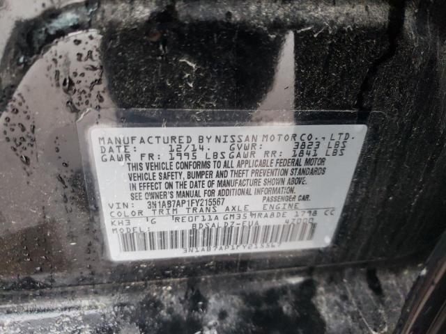 55262194 :رقم المزاد ، 3N1AB7AP1FY215567 vin ، 2015 Nissan Sentra S مزاد بيع