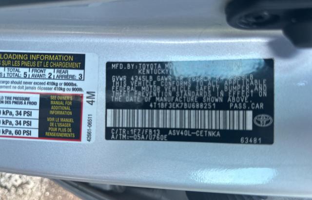 Продаж на аукціоні авто 2011 Toyota Camry Base, vin: 4T1BF3EK7BU688251, номер лоту: 54086674