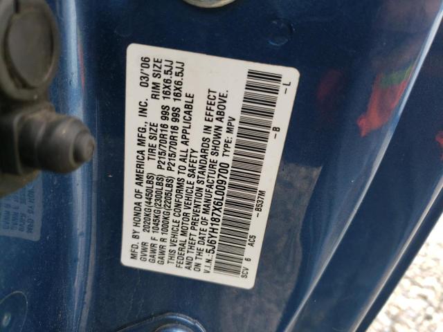2006 Honda Element Ex მანქანა იყიდება აუქციონზე, vin: 5J6YH187X6L009700, აუქციონის ნომერი: 55520204