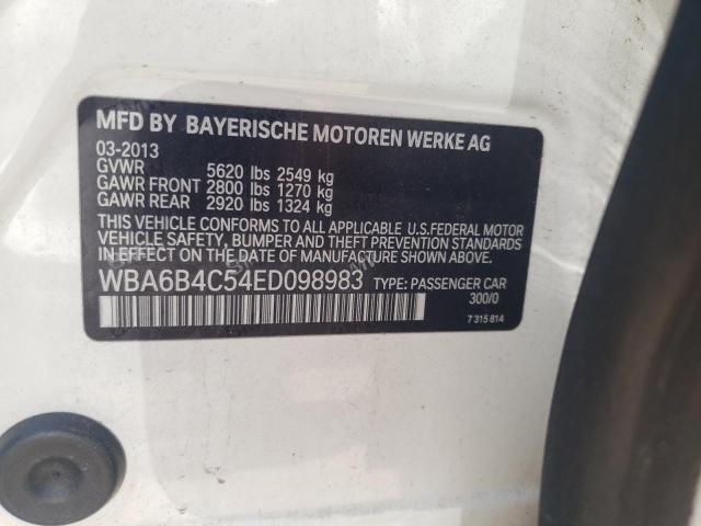 2014 Bmw 650 Xi Gran Coupe მანქანა იყიდება აუქციონზე, vin: WBA6B4C54ED098983, აუქციონის ნომერი: 54748514