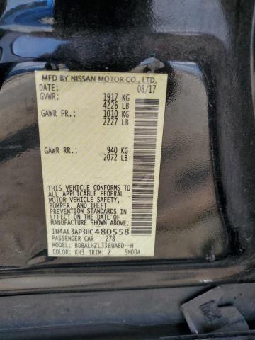 55947444 :رقم المزاد ، 1N4AL3AP3HC480558 vin ، 2017 Nissan Altima 2.5 مزاد بيع