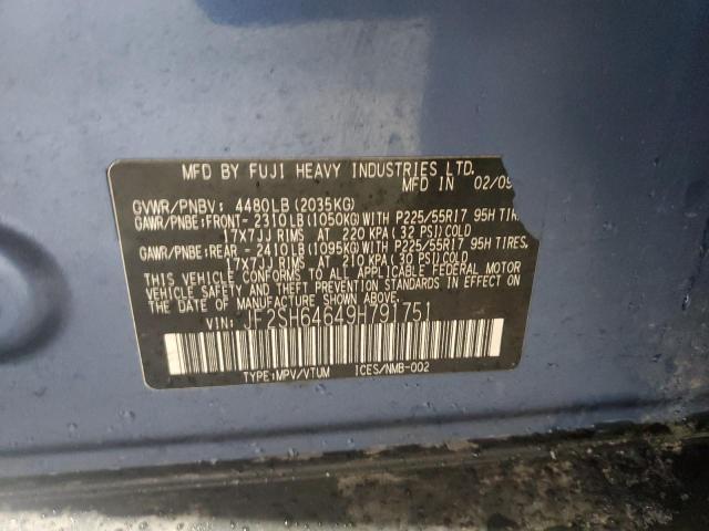 Продажа на аукционе авто 2009 Subaru Forester 2.5x Limited, vin: JF2SH64649H791751, номер лота: 54247204