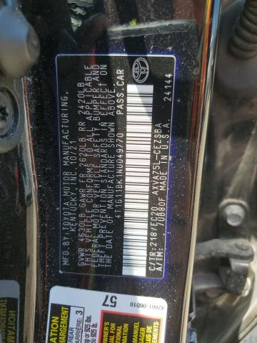 Продажа на аукционе авто 2022 Toyota Camry Se, vin: 4T1G11BK1NU049770, номер лота: 55083314