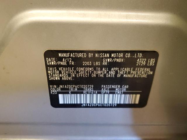 Продажа на аукционе авто 2012 Nissan Leaf Sv, vin: JN1AZ0CP6CT020729, номер лота: 53418404