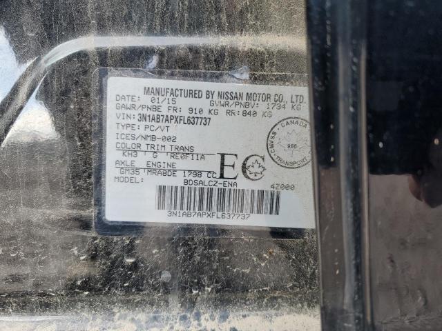 Aukcja sprzedaży 2015 Nissan Sentra S, vin: 3N1AB7APXFL637737, numer aukcji: 55704264