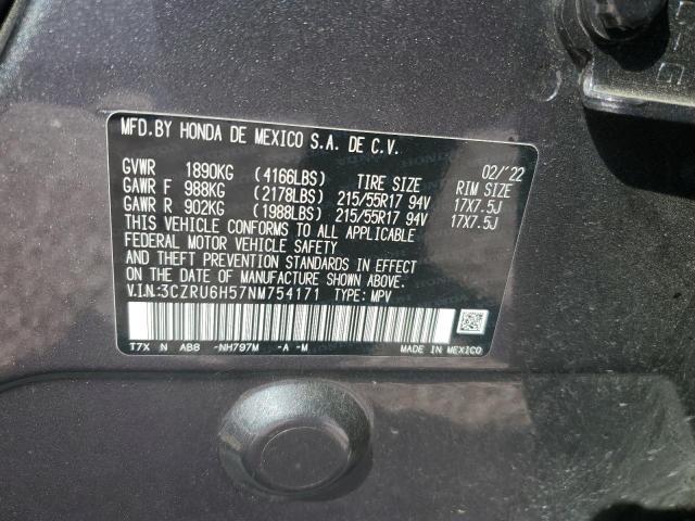 Aukcja sprzedaży 2022 Honda Hr-v Ex, vin: 3CZRU6H57NM754171, numer aukcji: 55799904