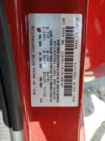 54123134 :رقم المزاد ، JM1BM1M31E1192957 vin ، 2014 Mazda 3 Grand Touring مزاد بيع