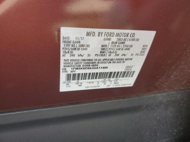 Продаж на аукціоні авто 2018 Ford Explorer Xlt, vin: 1FM5K8D86JGA11488, номер лоту: 52359774