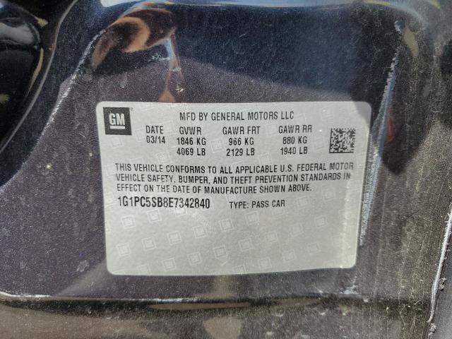 Продажа на аукционе авто 2014 Chevrolet Cruze Lt, vin: 1G1PC5SB8E7342840, номер лота: 56460364