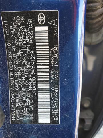 2011 Toyota Prius მანქანა იყიდება აუქციონზე, vin: JTDKN3DU2B0291208, აუქციონის ნომერი: 56808014
