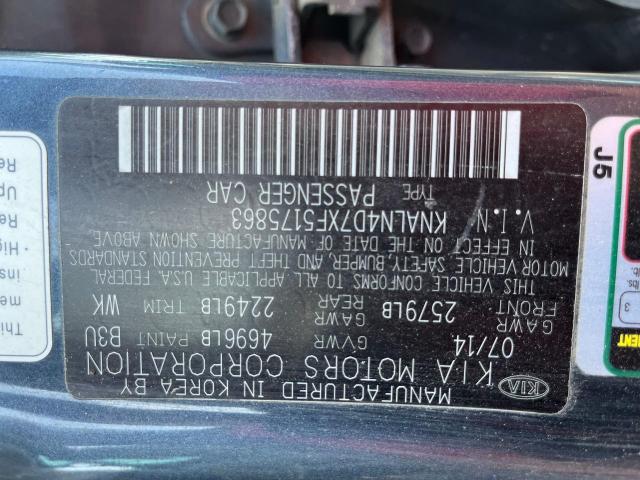 Aukcja sprzedaży 2015 Kia Cadenza Premium, vin: KNALN4D7XF5175863, numer aukcji: 56313824