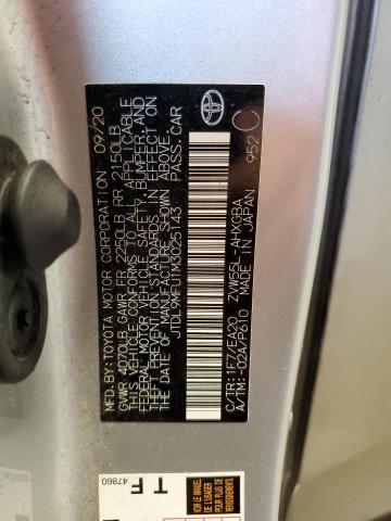 55026594 :رقم المزاد ، JTDL9MFU1M3025143 vin ، 2021 Toyota Prius Le مزاد بيع