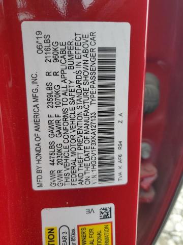 Продажа на аукционе авто 2019 Honda Accord Sport, vin: 1HGCV1F3XKA127133, номер лота: 55364994