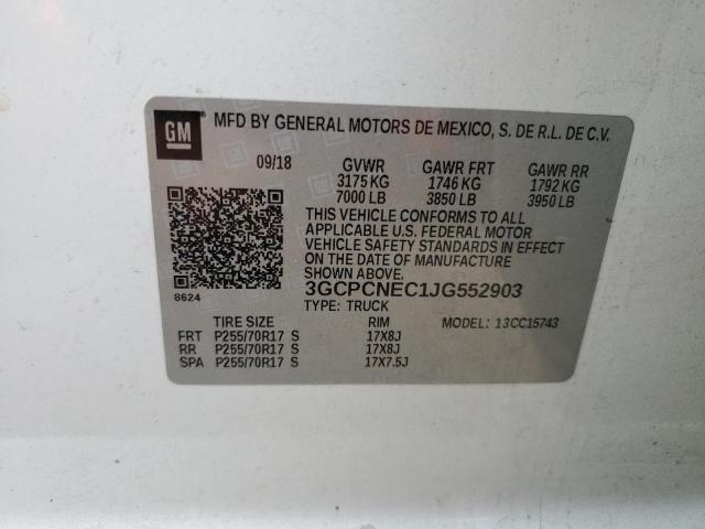 55118694 :رقم المزاد ، 3GCPCNEC1JG552903 vin ، 2018 Chevrolet Silverado C1500 مزاد بيع