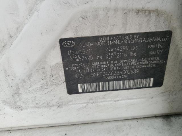 Продажа на аукционе авто 2011 Hyundai Sonata Se, vin: 5NPEC4AC3BH302689, номер лота: 53687124