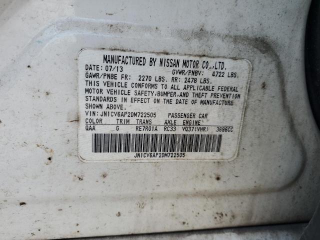 Продаж на аукціоні авто 2013 Infiniti G37 Base, vin: JN1CV6AP2DM722505, номер лоту: 55090584