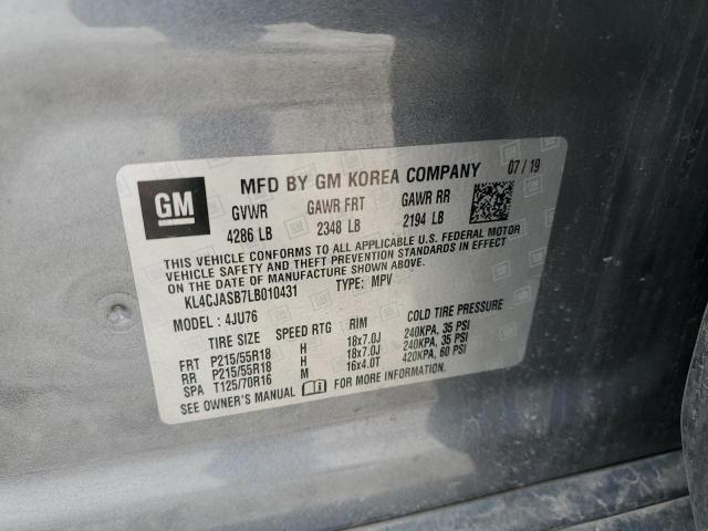 Продаж на аукціоні авто 2020 Buick Encore Preferred, vin: KL4CJASB7LB010431, номер лоту: 52538284