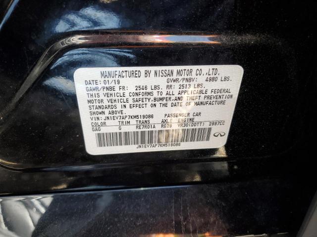 Aukcja sprzedaży 2019 Infiniti Q50 Luxe, vin: JN1EV7AP7KM519086, numer aukcji: 55525005
