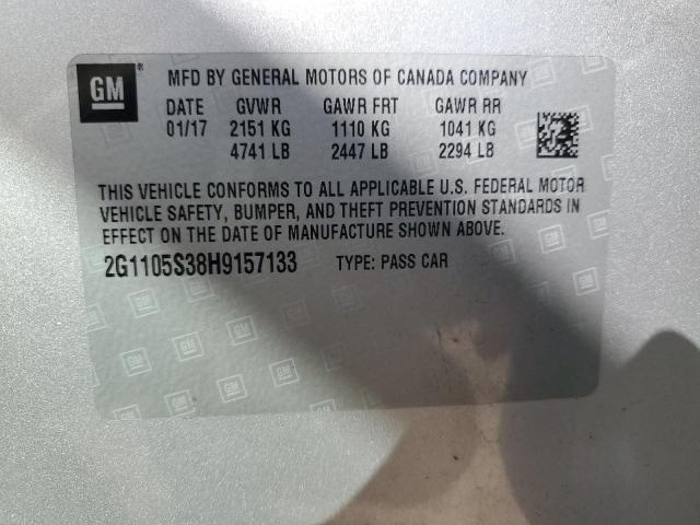 Продаж на аукціоні авто 2017 Chevrolet Impala, vin: 2G1105S38H9157133, номер лоту: 58385775