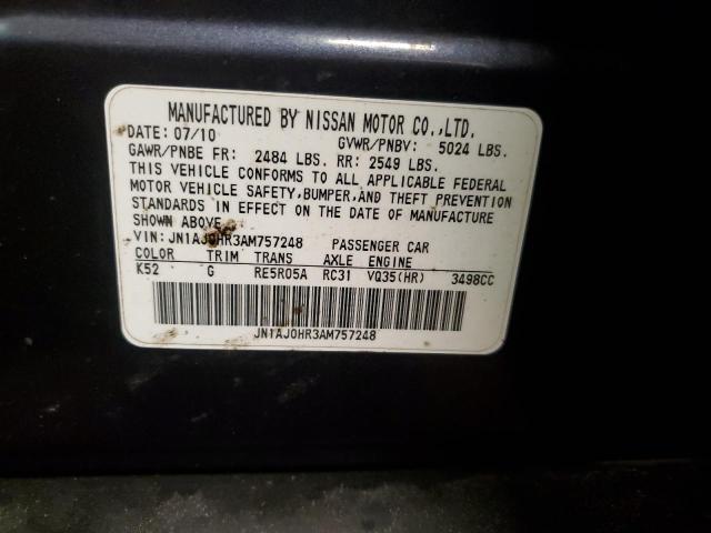 Aukcja sprzedaży 2010 Infiniti Ex35 Base, vin: JN1AJ0HR3AM757248, numer aukcji: 57889105