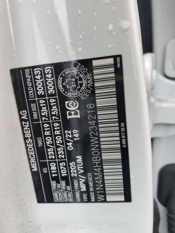 58079655 :رقم المزاد ، W1N4M4HB0NW234218 vin ، 2022 Mercedes-benz Glb 250 4m مزاد بيع
