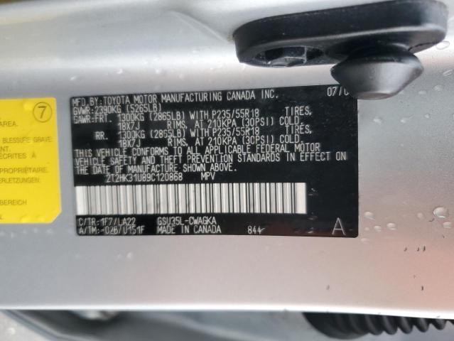 54933355 :رقم المزاد ، 2T2HK31U89C120868 vin ، 2009 Lexus Rx مزاد بيع