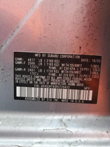 2024 Subaru Crosstrek მანქანა იყიდება აუქციონზე, vin: 4S4GUHT60R3729432, აუქციონის ნომერი: 56542025